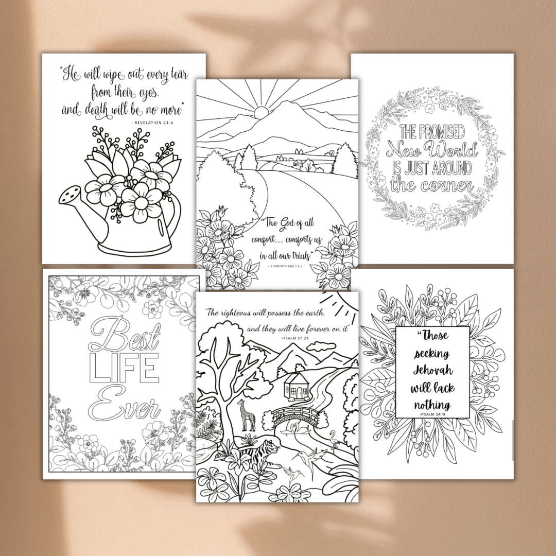 Coloring Pages from Activity Packs 1-3 | 10 Unique Coloring Pages