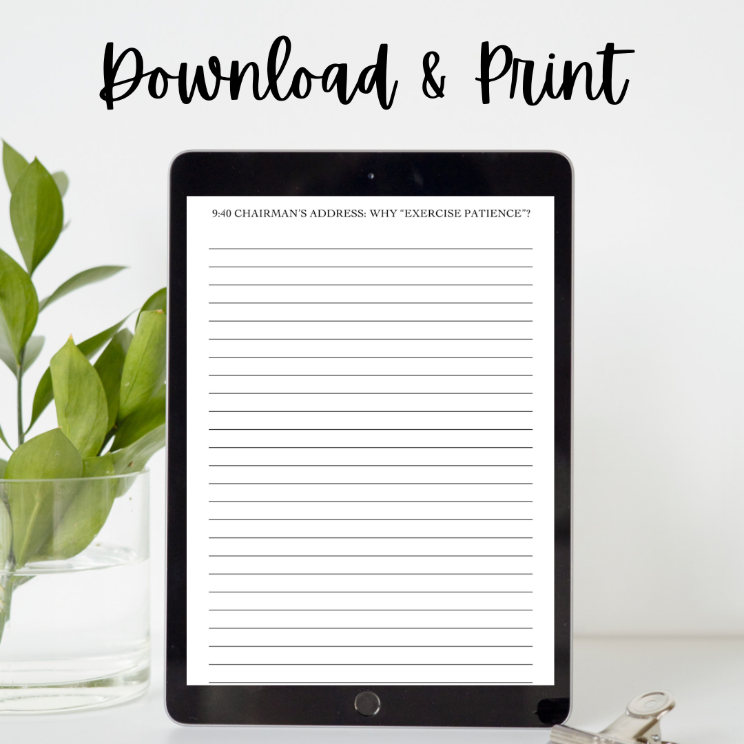2023 Exercise Patience Mountain PDF Notebook