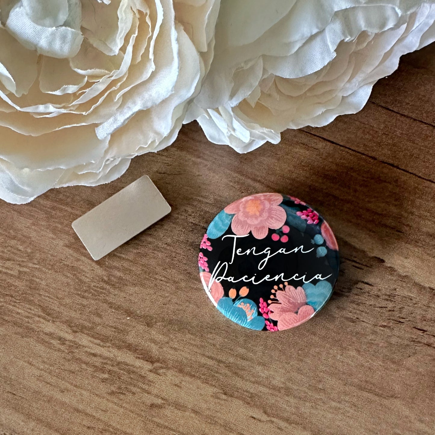 Exercise Patience Floral Magnetic Button 2023 Comvention