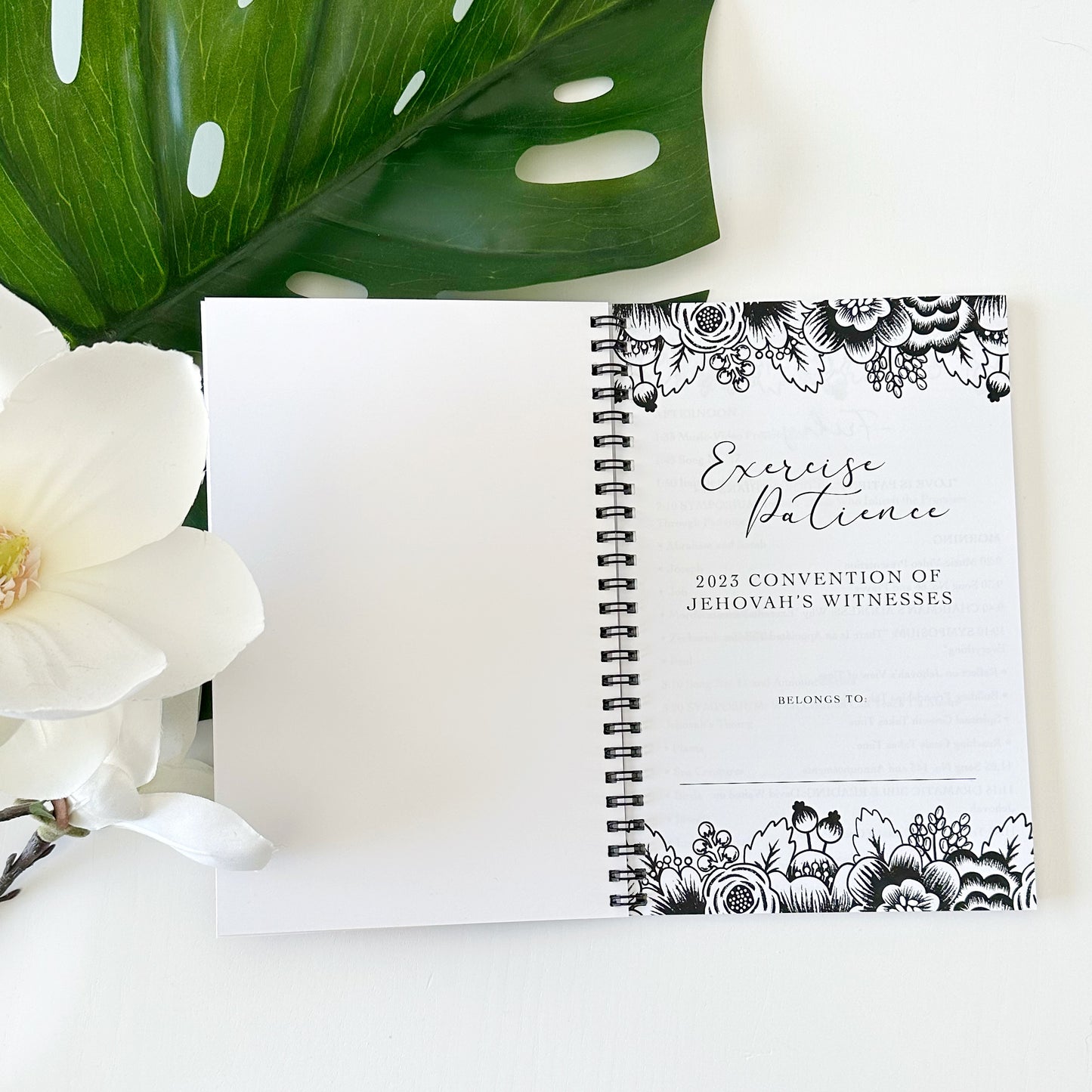 2023 Exercise Patience Floral Regional Convention Notebook