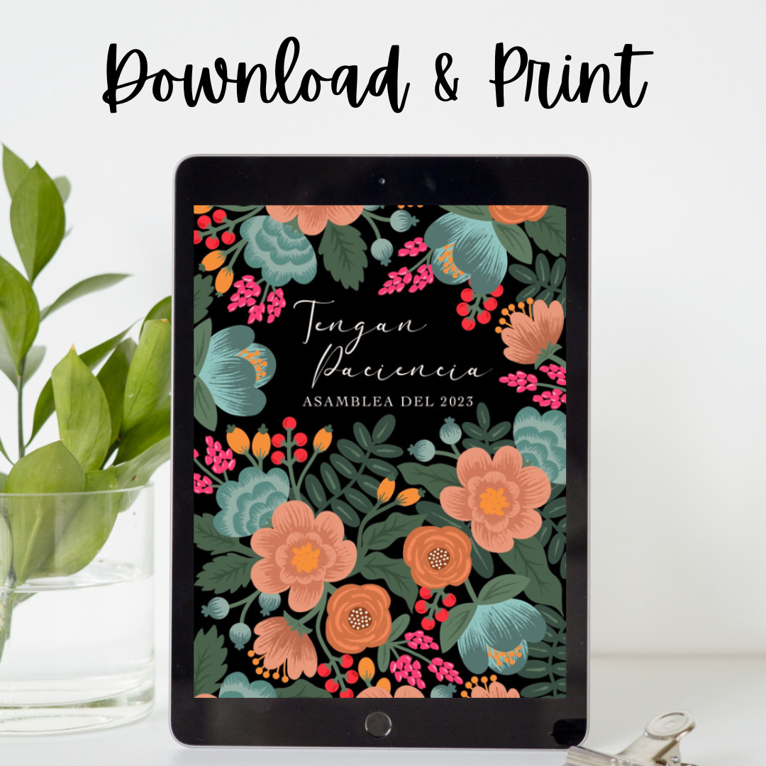 2023 Exercise Patience Floral PDF Notebook