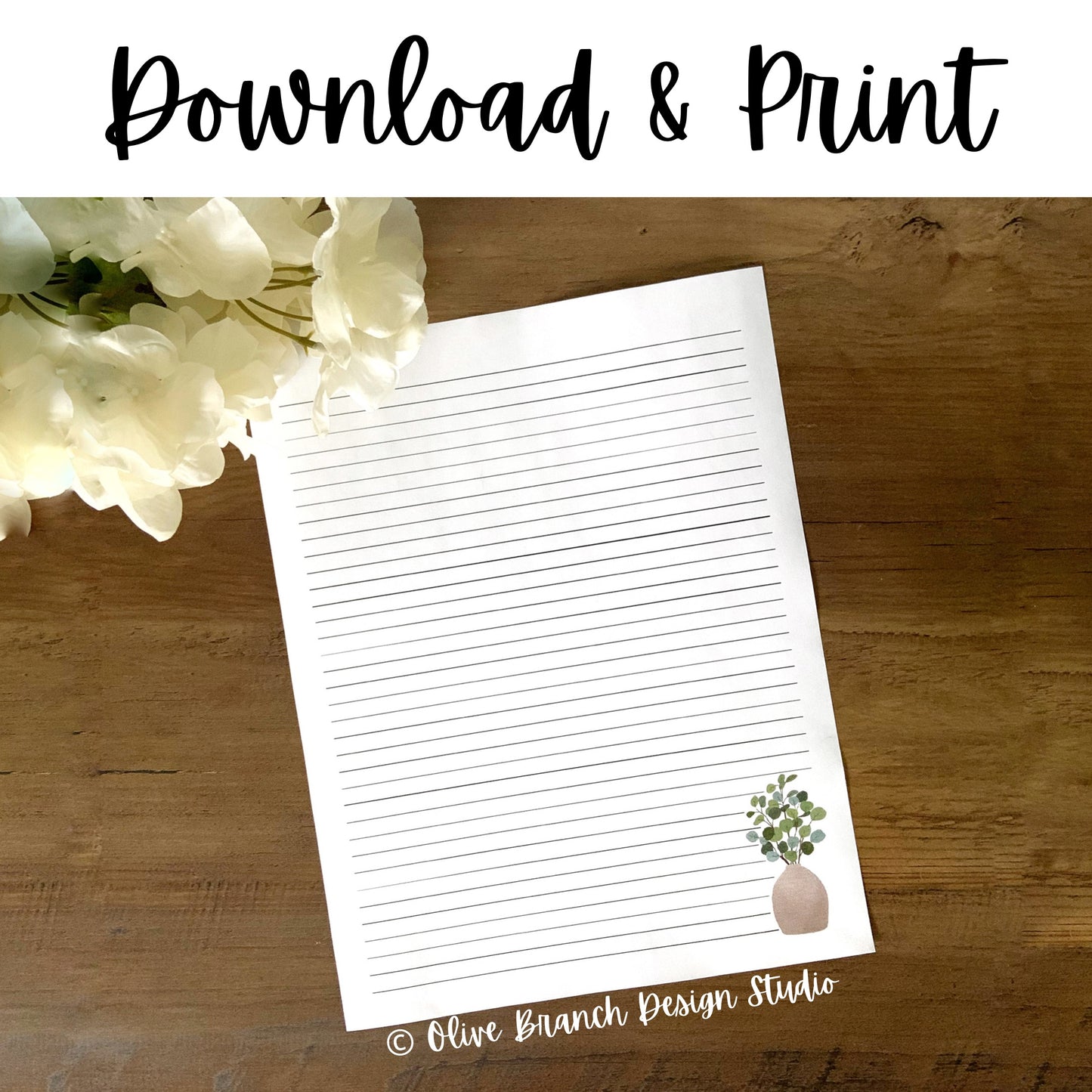 Eucalyptus Letter Writing Page
