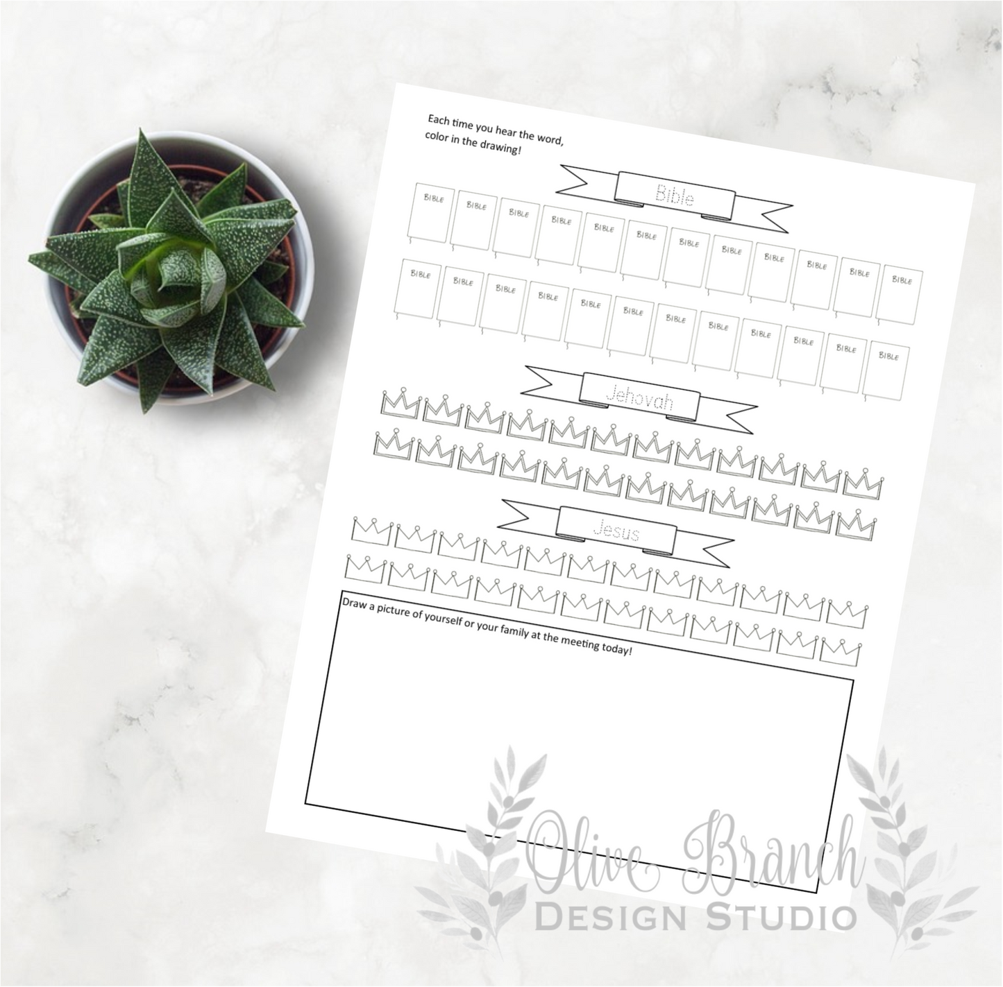 Meeting Notes Worksheet for Kids - English