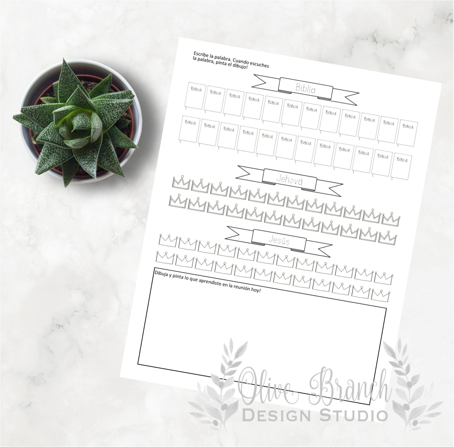 Meeting Notes Worksheet for Kids - Spanish