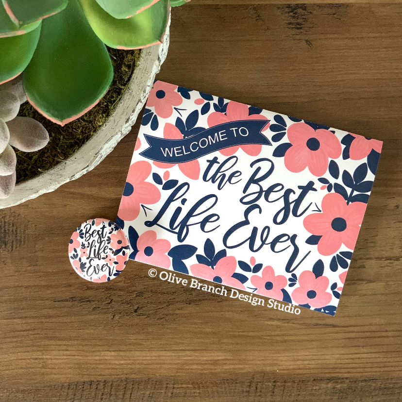 Best Life Ever Card & Pin