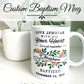 Custom Floral Baptism Mug