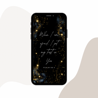 2024 Year Text Wallpaper | When I am Afraid I Put My Trust in You Psalm 56:3