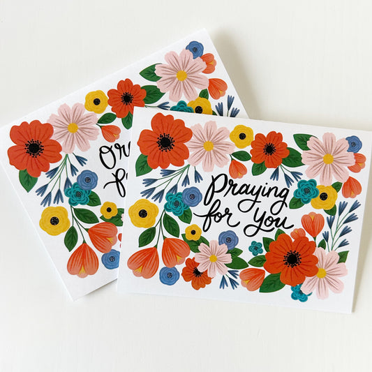 Praying for You Floral Card
