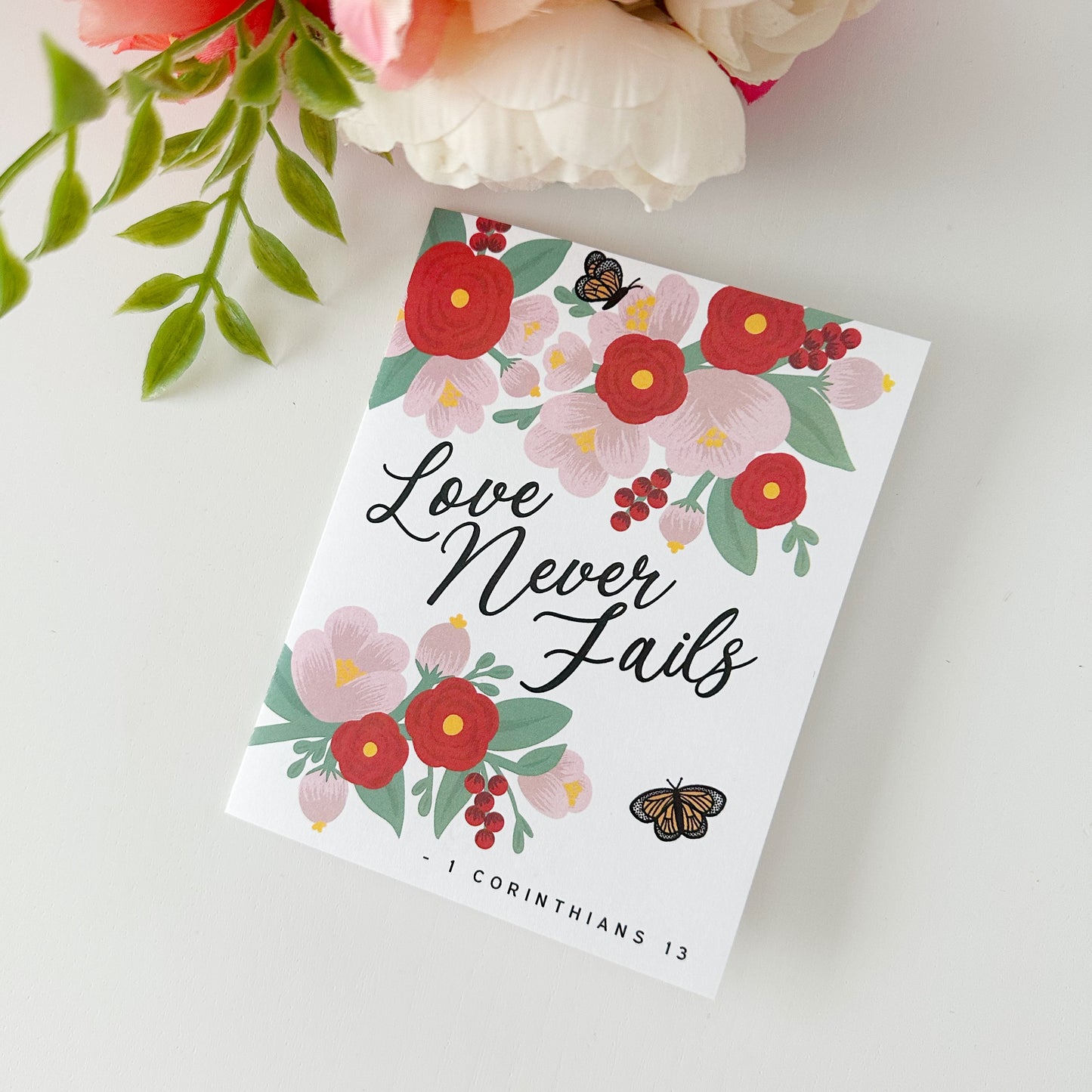 Love Never Fails Greeting Card - 1 Corinthians 13