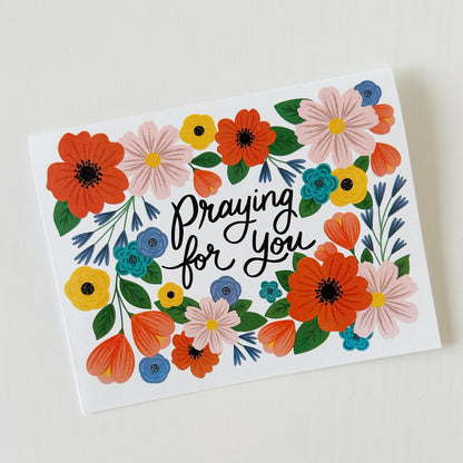 Praying for You Floral Card