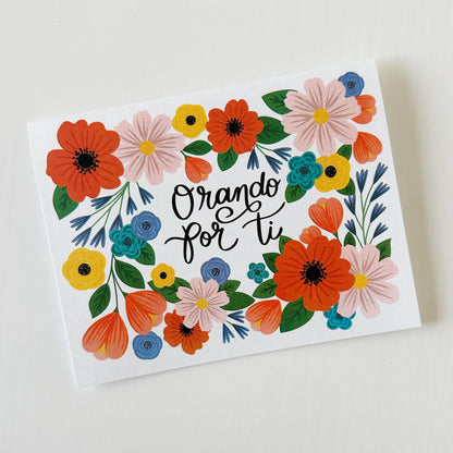 Praying for You Floral Card