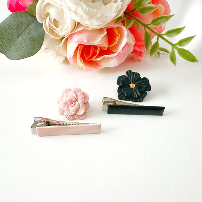 Floral Lapel Pin & Tie Clip Set (Tie not included)