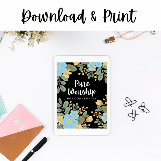 2025 Pure Worship Convention PDF Notebook