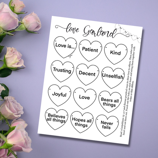 Love Garland Family Worship Activity - Download & Print