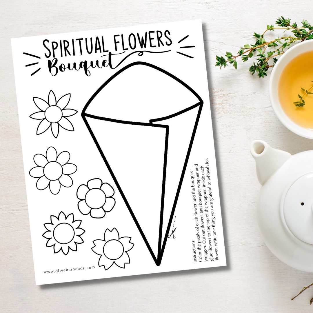 Spiritual Flowers Bouquet Family Worship Activity - Download & Print