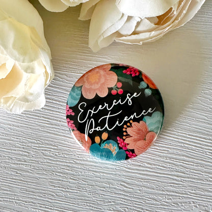 2023 Exercise Patience Floral Convention Pins
