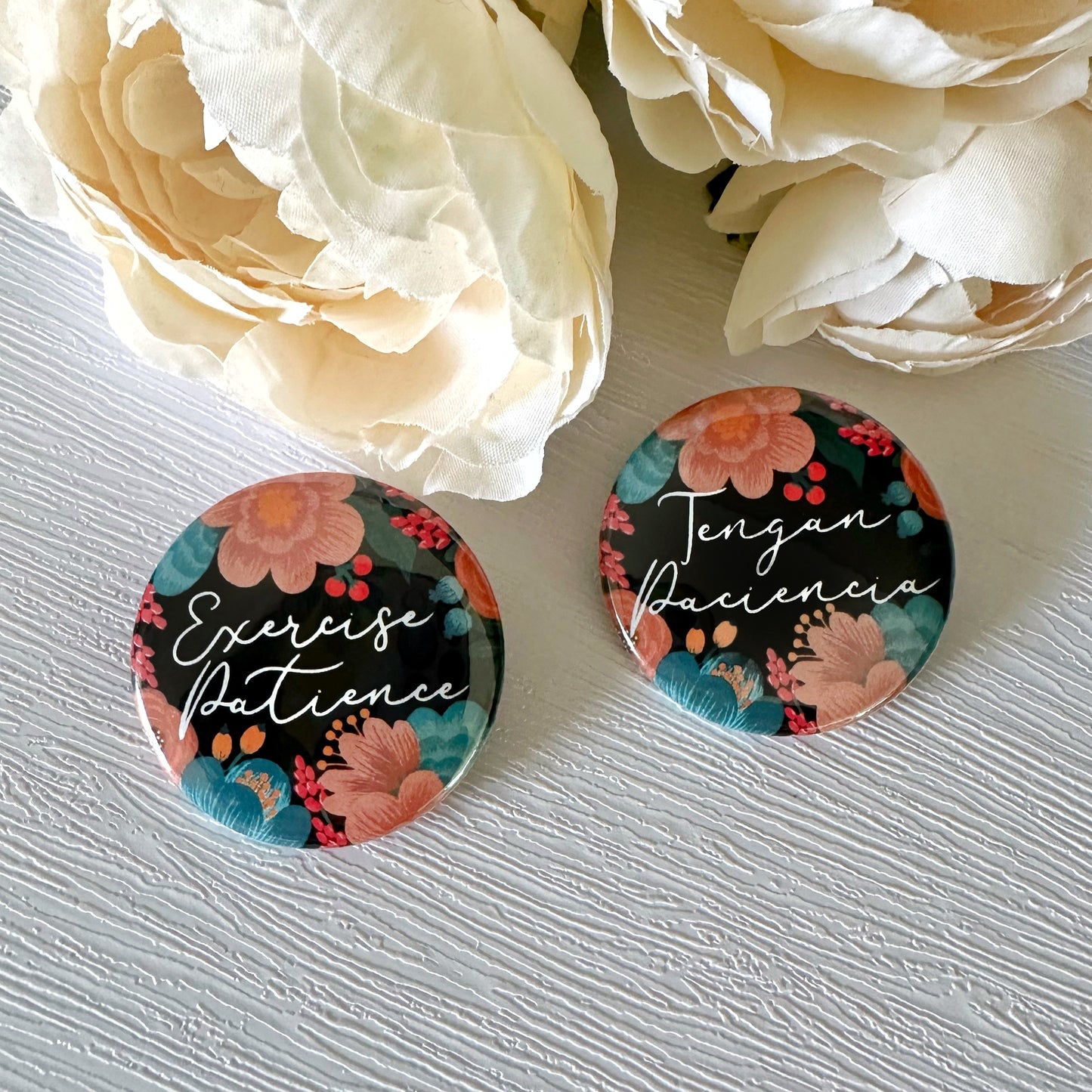 2023 Exercise Patience Floral Convention Pins