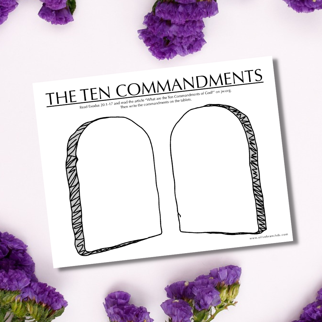The Ten Commandments Family Worship Activity - Download & Print