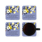 Those Seeking Jehovah Will Lack Nothing Good Psalm 34:10 (Spanish) Corkwood Coaster Set