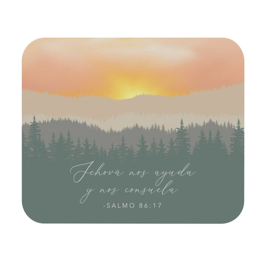 Jehovah Is Our Comforter and Our Helper Psalm 86:17 Mouse Pad (Spanish)