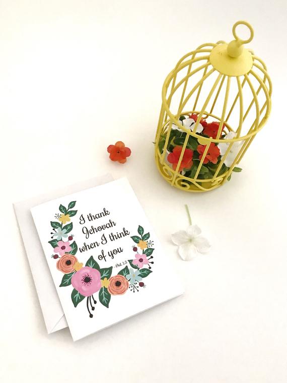 I thank Jehovah JW Thank you card by Olive Branch Design Studio