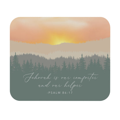Jehovah Is Our Comforter and Our Helper Psalm 86:17 Mouse Pad (English)
