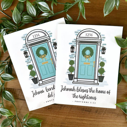 Housewarming Greeting Card - Jehovah Blesses the Home of the Righteous Proverbs 3:33