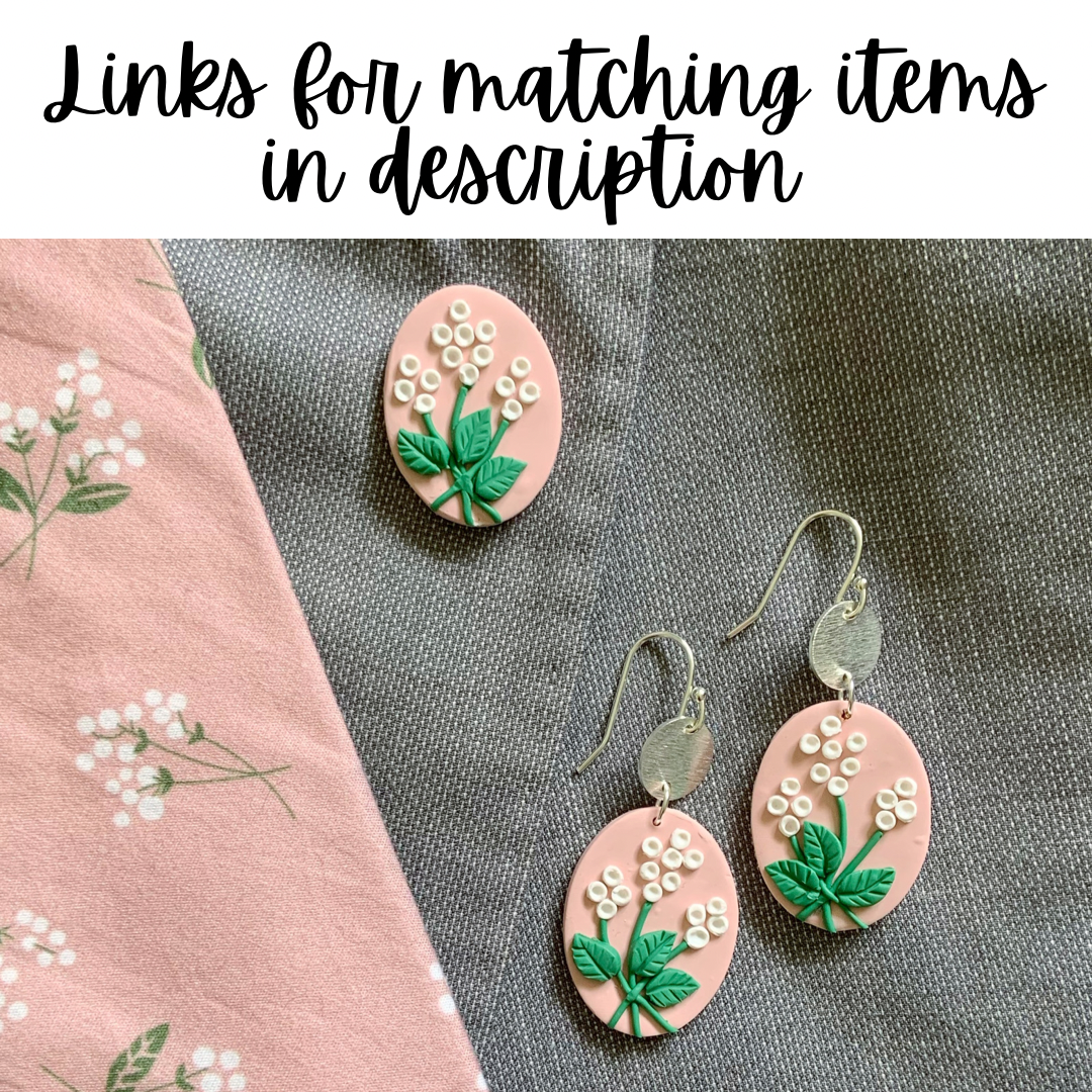 Pink Floral Dangle Earrings