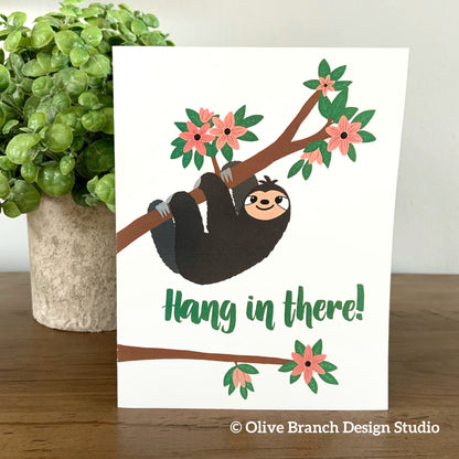 Hang in there Sloth Card