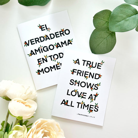 True Friend Proverbs 17:17 Greeting Card