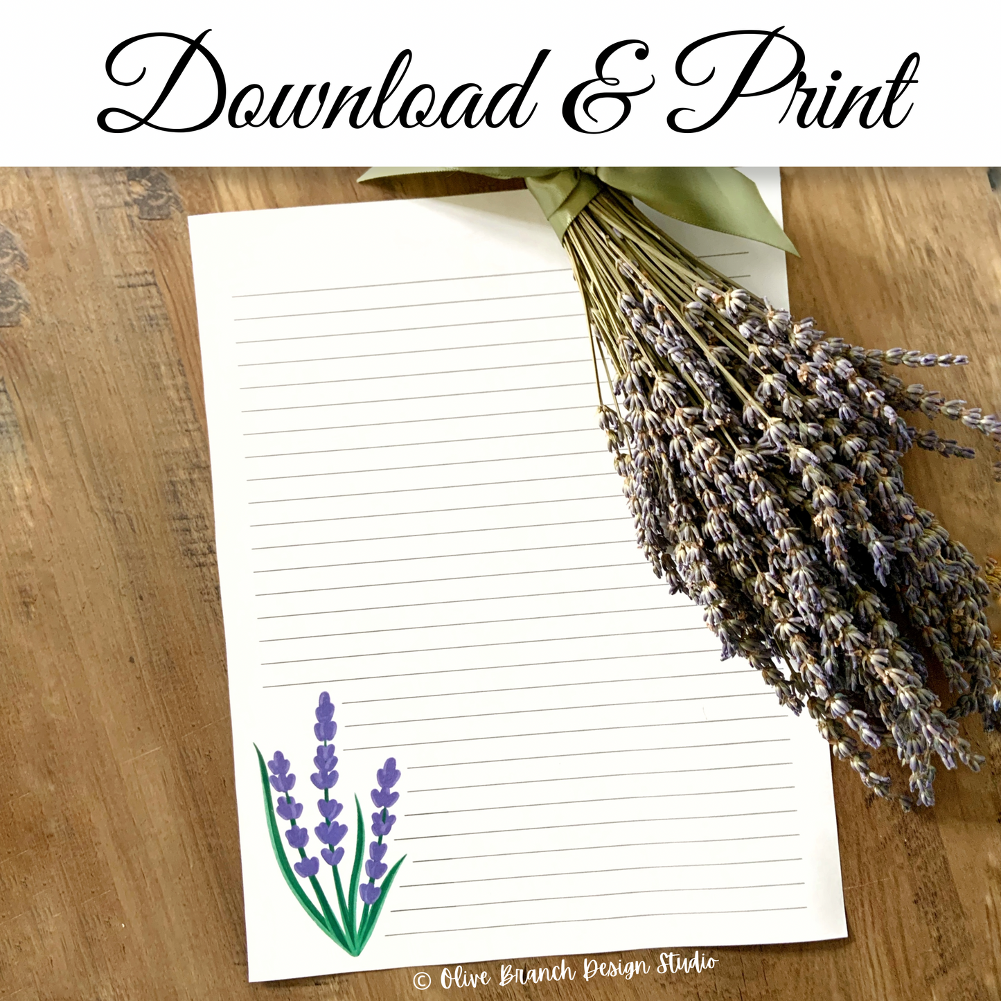 Lavender Letter Writing Page