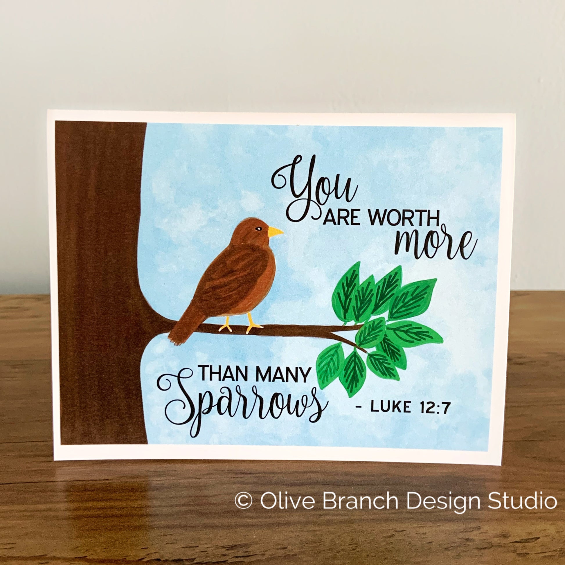 You are worth more than many sparrow JW Greeting Card