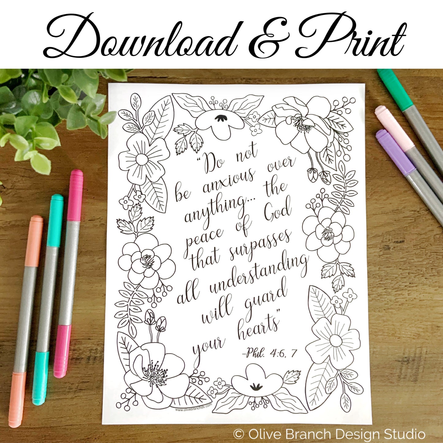 Comforting Scriptures Coloring & Personal Study Pack