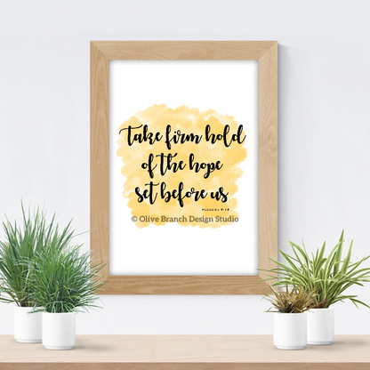 Take Firm Hold of the Hope - Download & Print