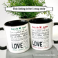Love Never Fails Mug with Personalized Names