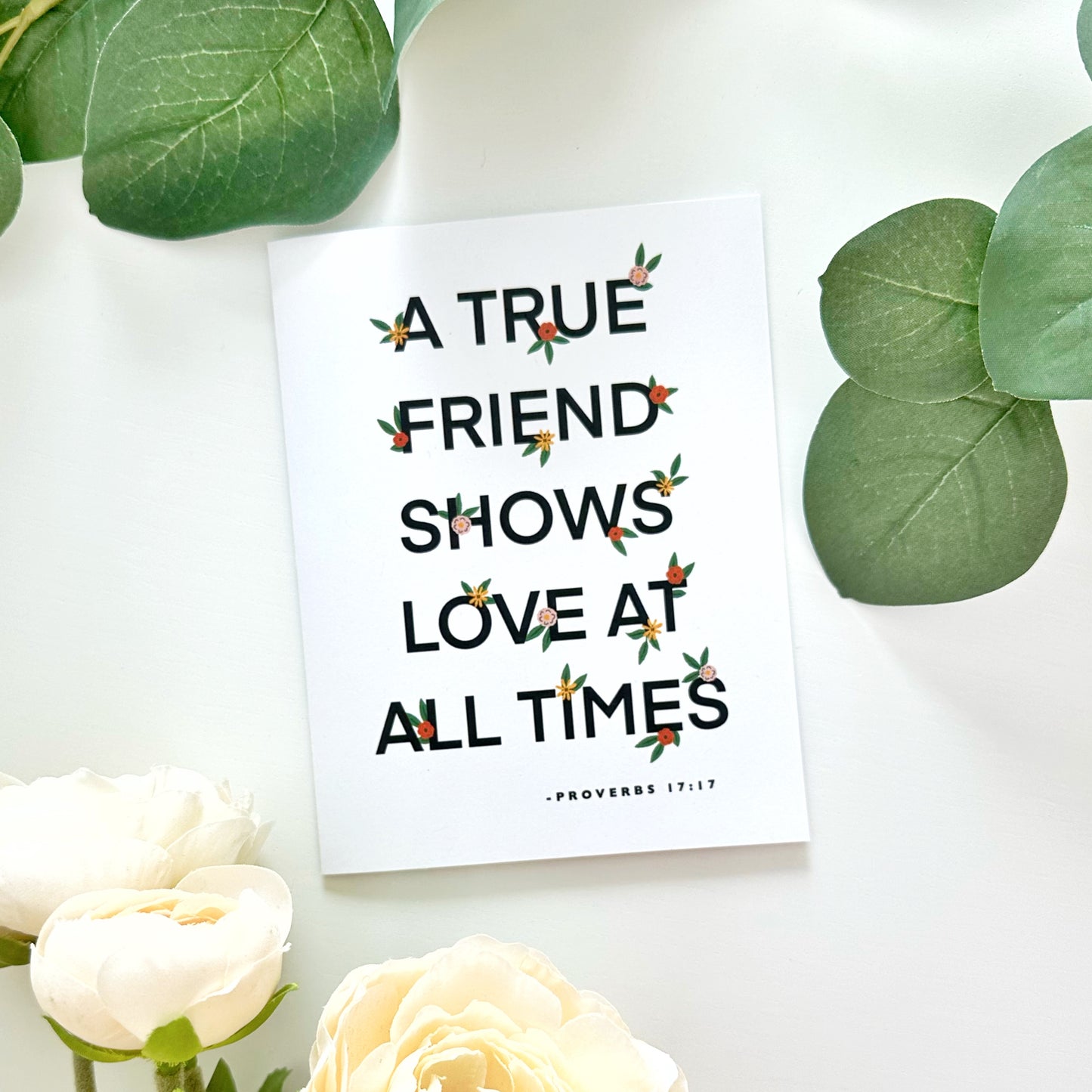 True Friend Proverbs 17:17 Greeting Card