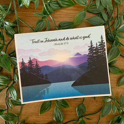 Trust in Jehovah and Do What Is Good Greeting Card