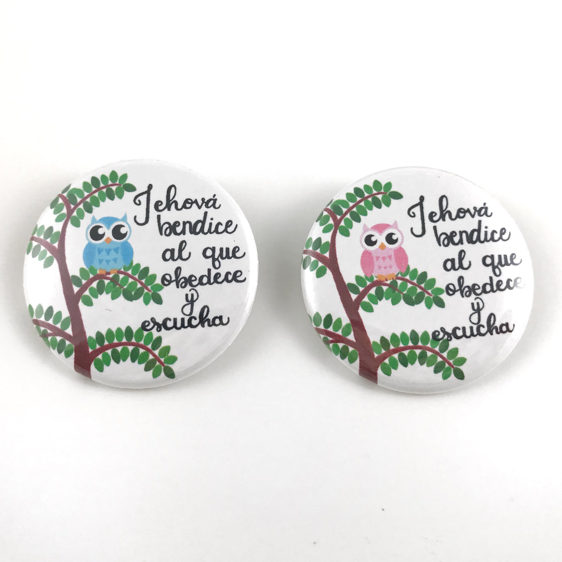 Listen, Obey & Be Blessed Español JW pins for kids by Olive Branch Design Studio